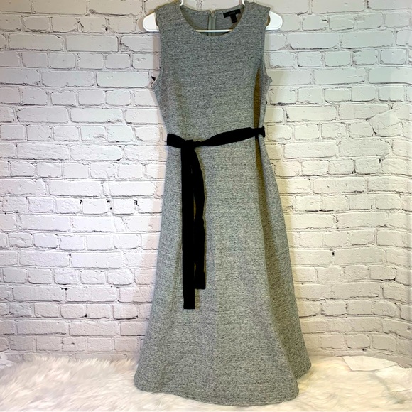 J. Crew Dresses J Crew Sleeveless Dress With Black Ribbon Belt